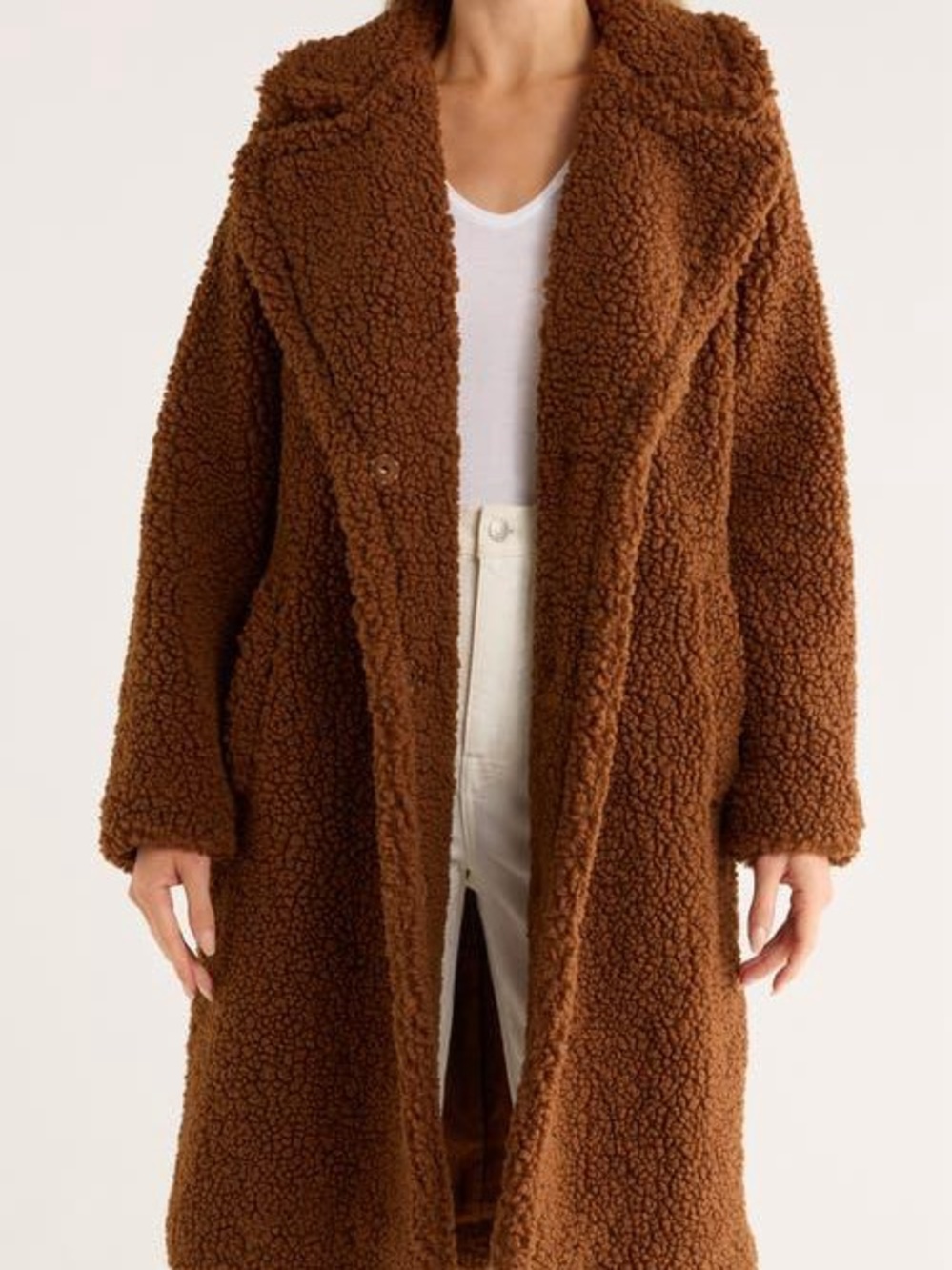 Lucky Brand Chocolate Brown Teddy Coat